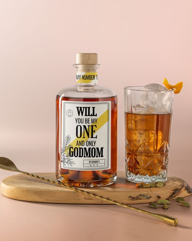 Gepersonaliseerde Rum als Wil Je Mijn Meter Zijn Cadeau