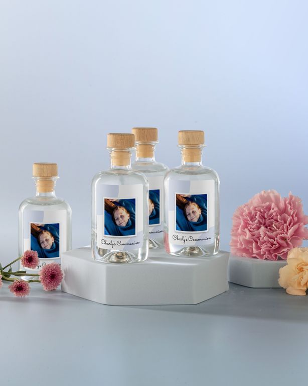 Gepersonaliseerde Wodka Mini Flesje als Communie Bedankje