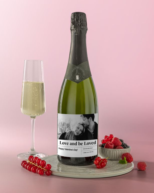 gepersonaliseerde cava als valentijn cadeau