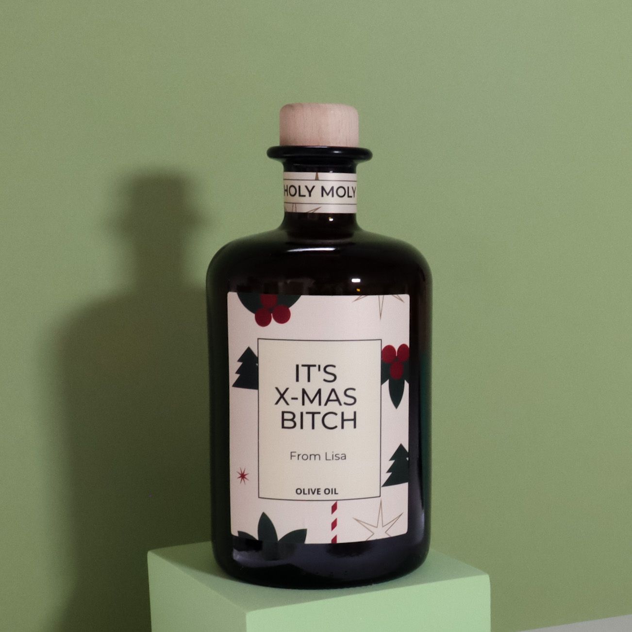 personalised olive oil Christmas