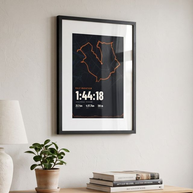 Sport poster showing your running route